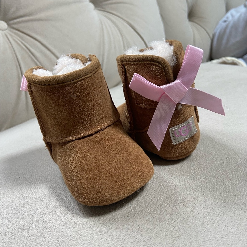 Ugg Baby Boots with Pink Bow